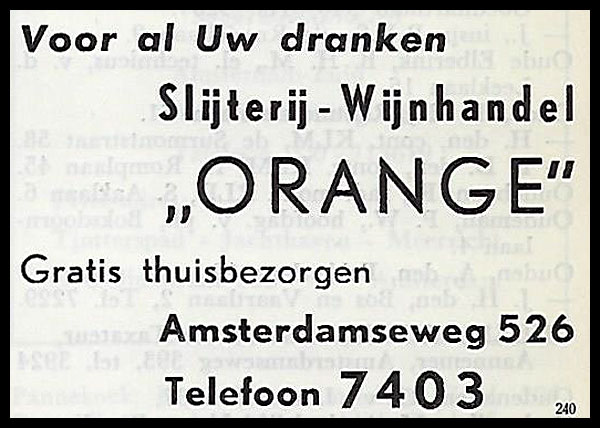 526 - Wijnhandel-Slijterij 'Orange'