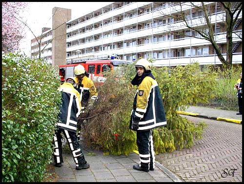 Westerstorm zorgt voorwegblokkade!