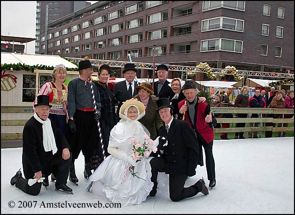 Oud Hollands bruiloftsfeest op het ijs