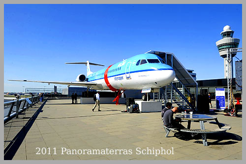 Fokker 100 op Panoramaterras