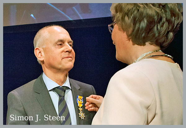 Simon Steen ontvangt  Koninklijke Onderscheiding