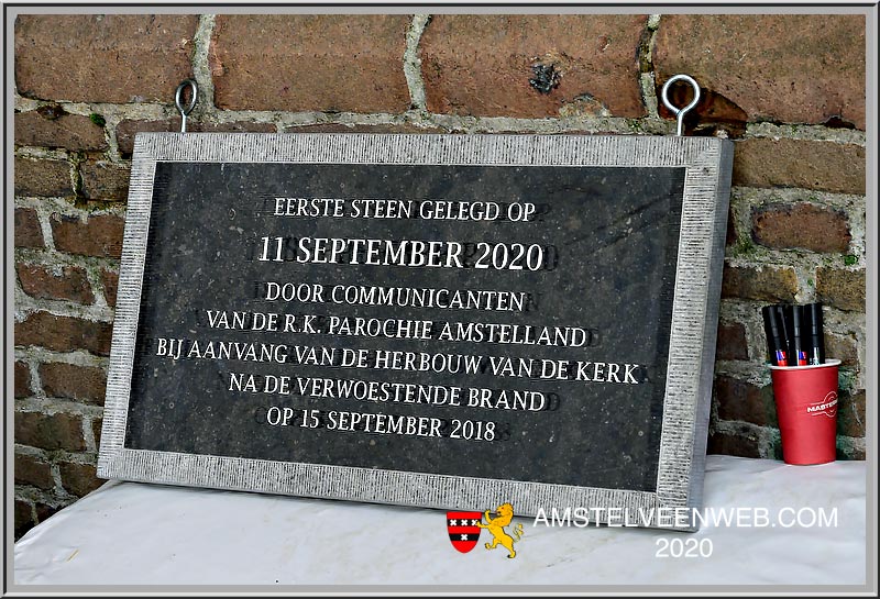 Eerste Steen van de wederopbouw St.Urbanuskerk