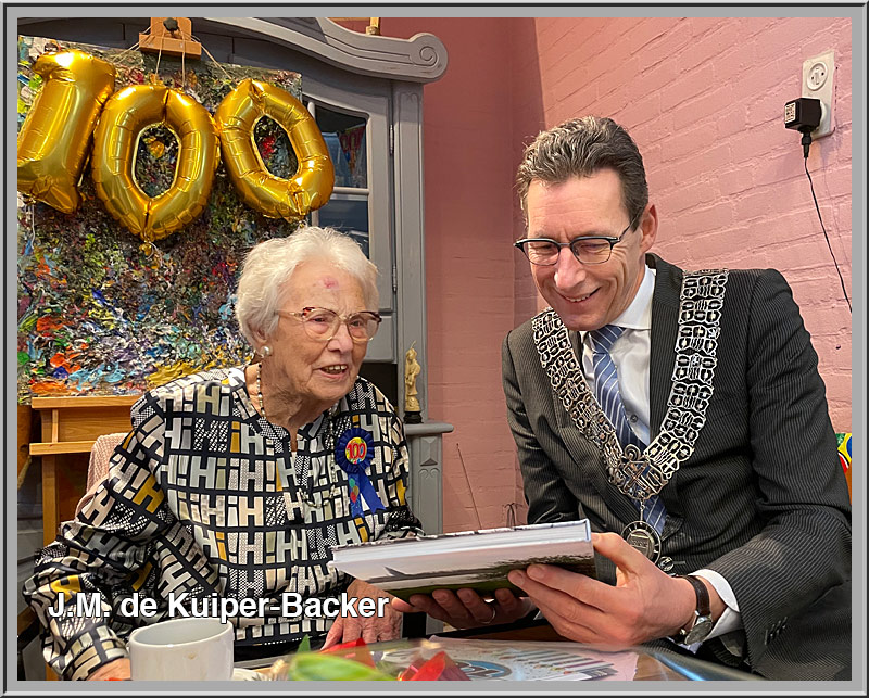 100 jaarMevrouw de Kuiper-Backer