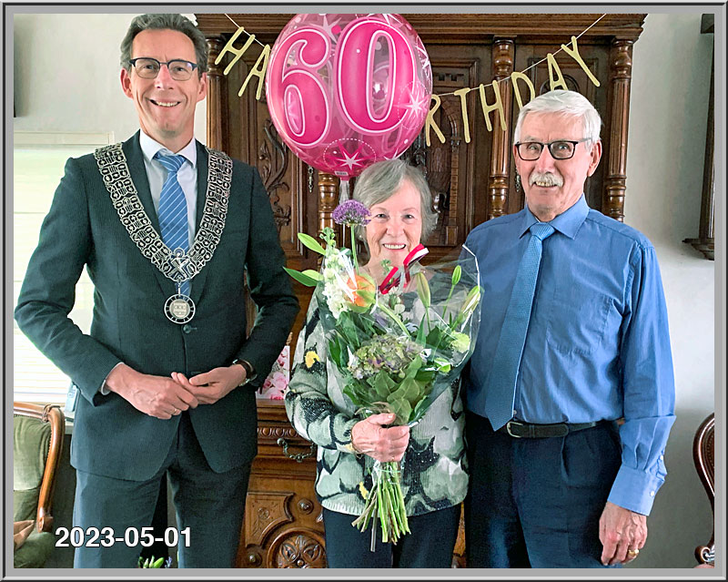 Diamanten Bruidspaar=60 jaarDhr en Mw De Langen-Beijer