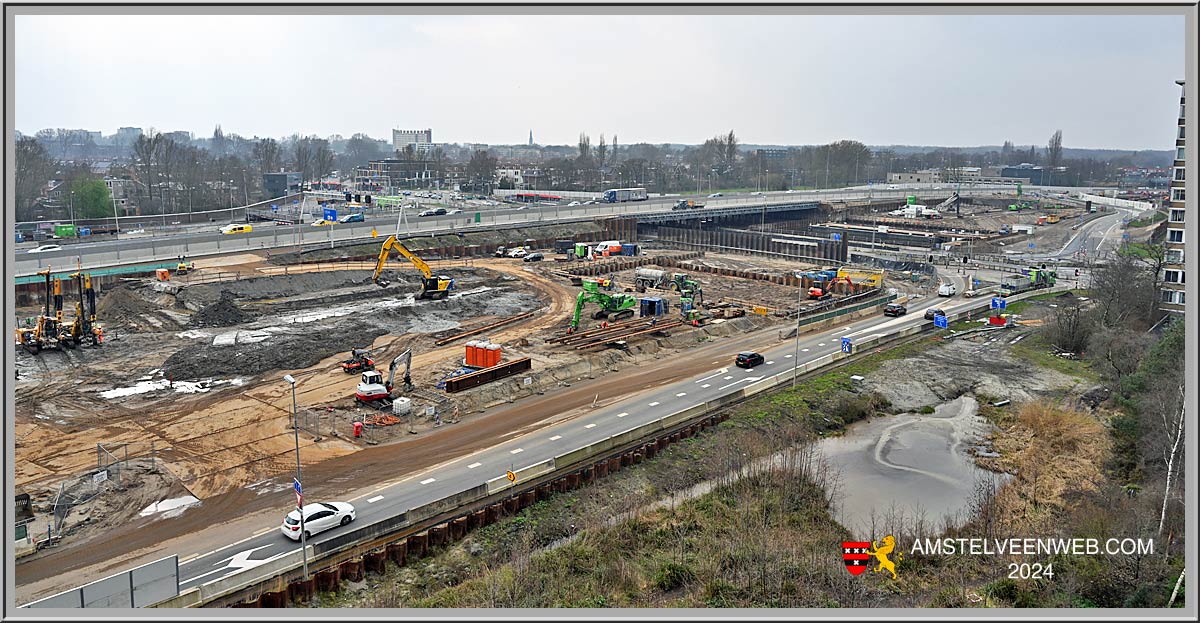 Uitzicht 2de Meander naarKKarelweg werkzaamheden