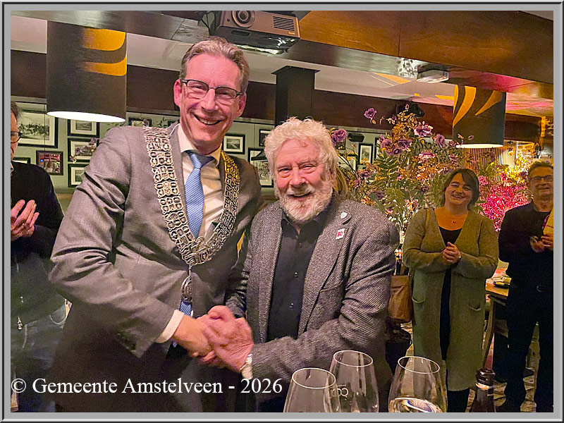 Gemeente Amstelveen eertHugo van der Kooij