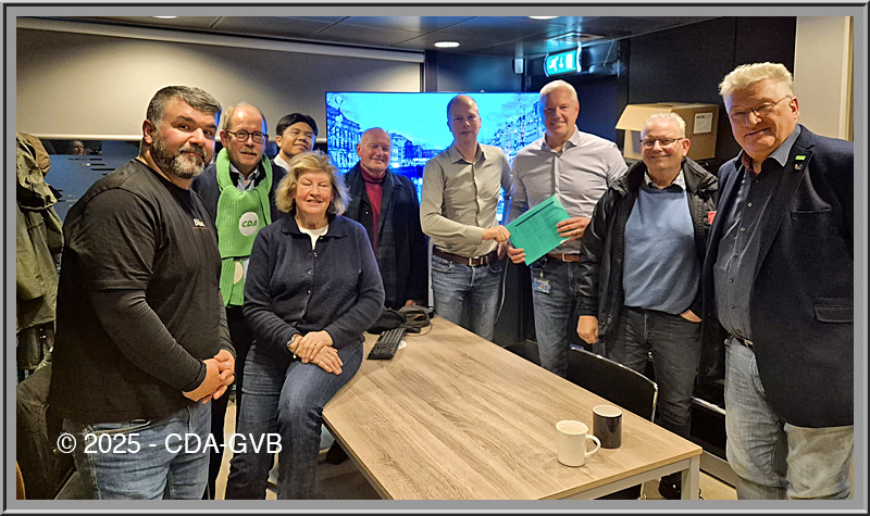 CDA-biedt klachten aan GVBover Tramlijn 25