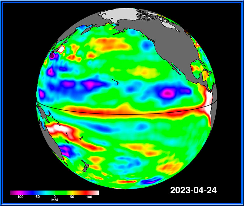 International satellite sees early signs of El Niño